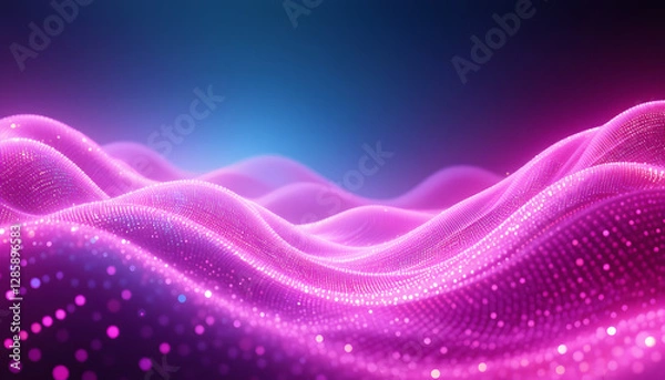 Obraz Pink Purple Abstract Wave Background - Abstract backgrounds