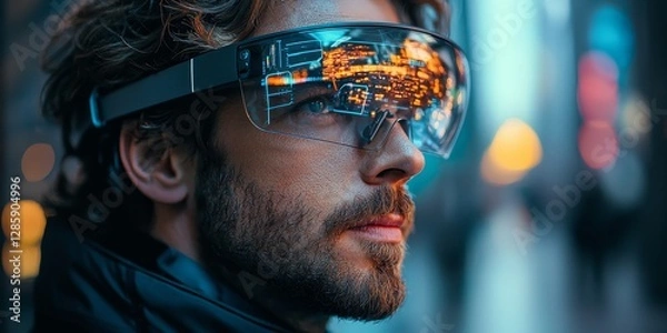 Fototapeta Real-Time Language Translation: AR Glasses Bridging Communication Gaps
