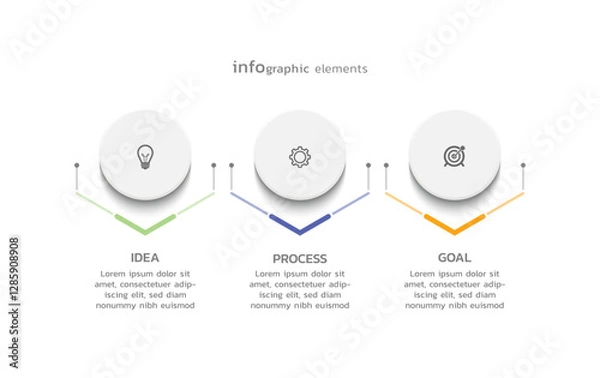Fototapeta Business infographic template colorful 
design
