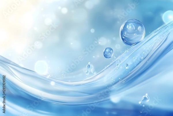 Fototapeta Blue liquid background