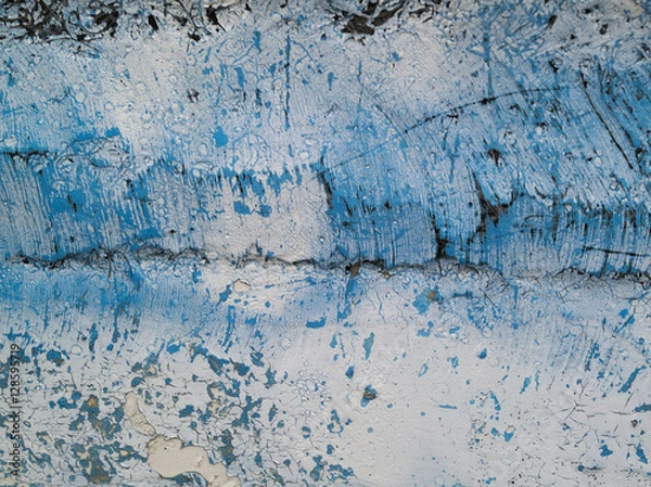 Fototapeta ラフにペイントされた古い壁
