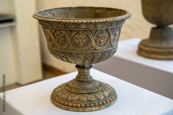 Obraz antique silver vase