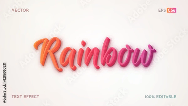 Obraz Rainbow Editable Text Effect, Graphic Style