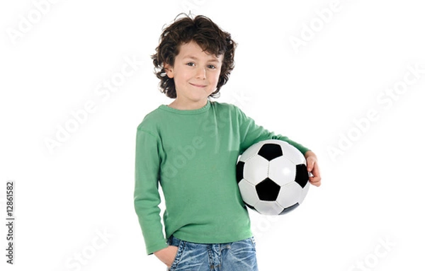Obraz Child with soccer ball