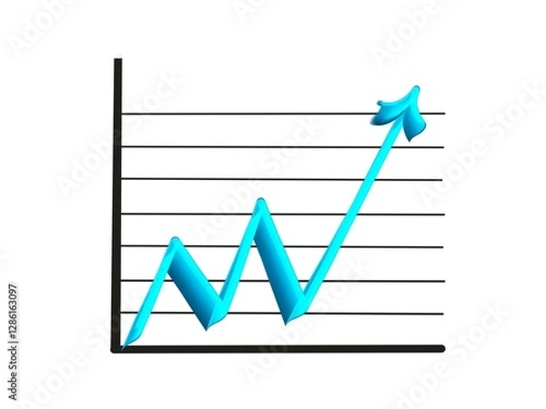 Obraz business graph with arrow