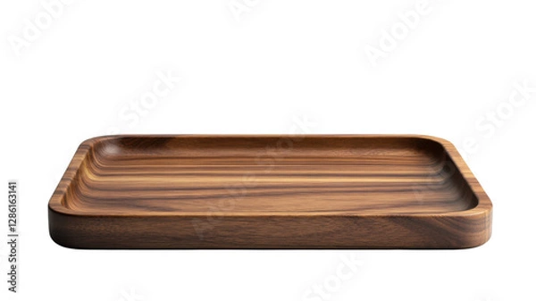 Obraz Elegant wooden serving tray designed for home decor and cooking needs, ideal for entertaining guests during gatherings