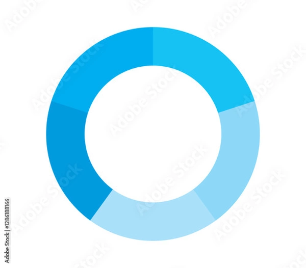 Fototapeta 青色のグラフをイメージしたイラスト