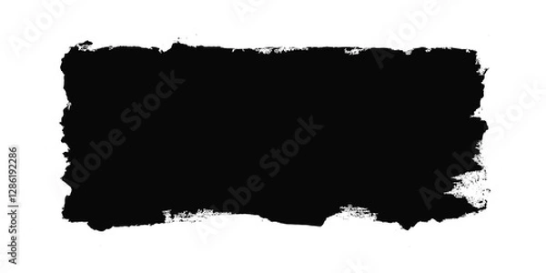 Obraz clipping mask black with uneven edges rectangle for photography grunge effect piant 