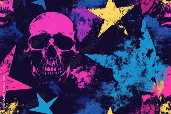 Fototapeta skull graphic design on background