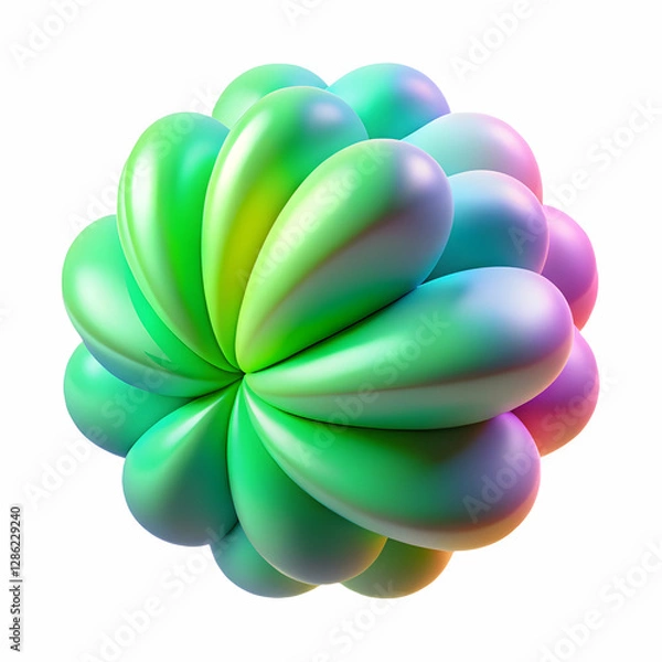 Fototapeta Vibrant Abstract Gradient Green Pastel Background with Sweet Multi-Colored Design for Creative Projects