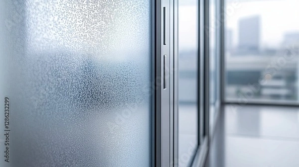 Obraz Condensation forming on a modern window pane