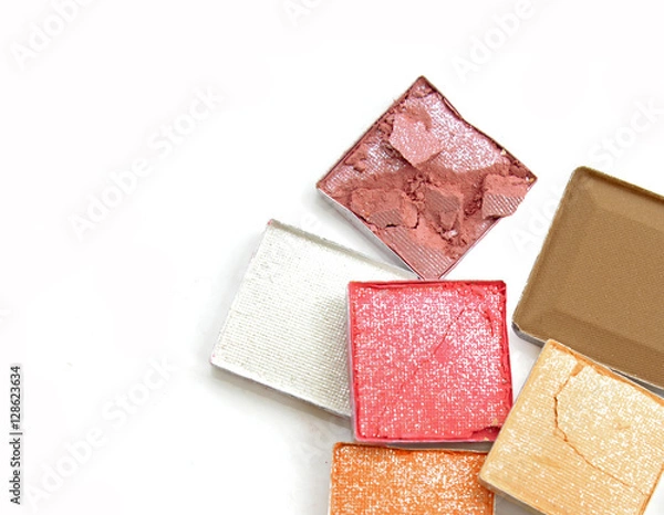 Obraz Close up of bright color of eye shadows