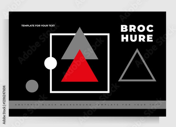 Fototapeta Design of cover of business brochure, flyer, folder, poster. Vector template with geometric shapes.