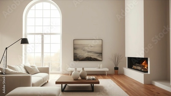 Obraz Creating a Harmonious Living Space The Beauty of Minimalism and Natural Light in Interior Design