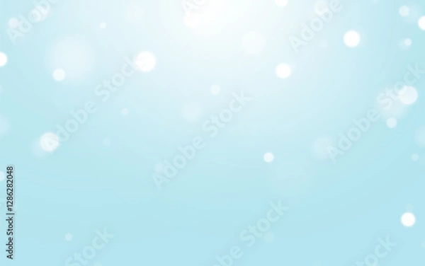 Fototapeta Soft Blue Bokeh with Dreamy Glow, Light and Airy Blurred Sparkles. Background decoration.
