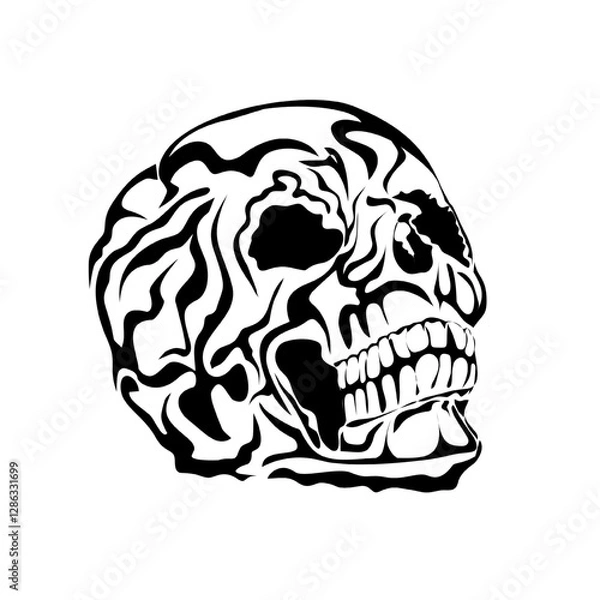 Obraz human skull vector illustration
