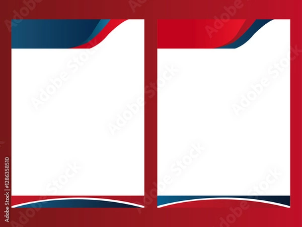 Fototapeta Abstract Letterhead Template: Stylish & Customizable.