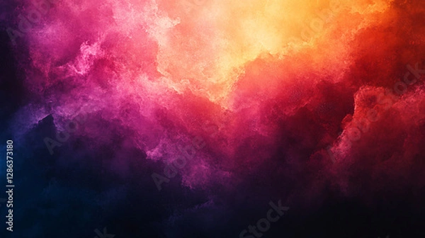 Fototapeta Vibrant gradient background with soft noise texture, blending warm and cool tones for a modern abstract design