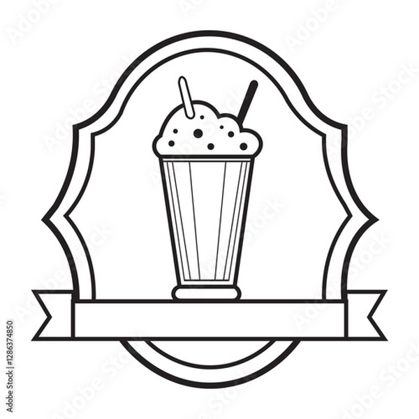 Fototapeta Vector illustration of a glass of soda | generative AI.