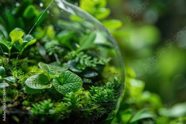 Fototapeta High Definition Visual of Closeup of Terrarium Hobby