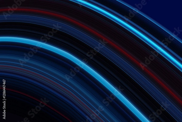 Fototapeta 2d illustration Abstract futuristic electronic circuit technology background