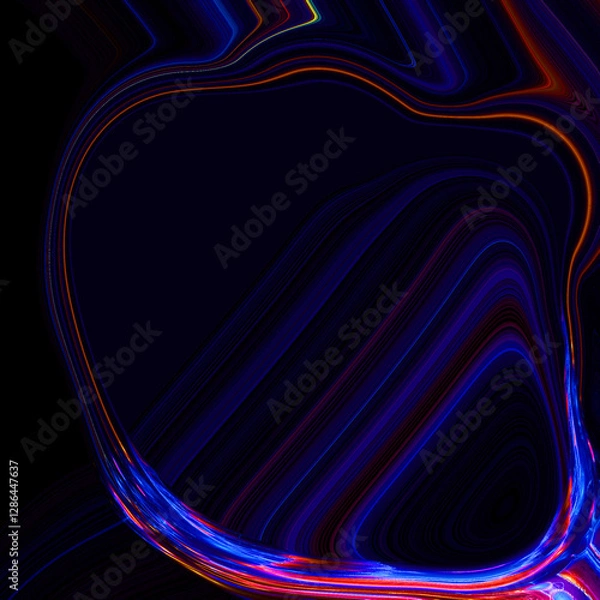 Fototapeta 2d illustration Abstract futuristic electronic circuit technology background