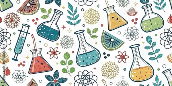 Fototapeta Elegant Summer Chemistry: Long Exposure Scientific Patterns - Abstract Art Photography
