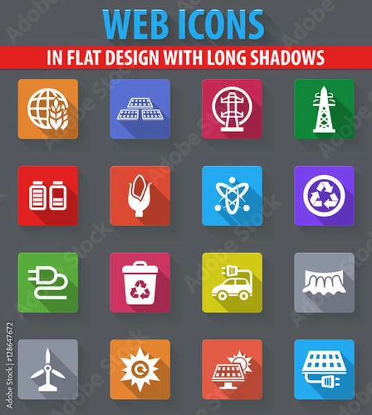 Fototapeta BIO Fuel industry icons set