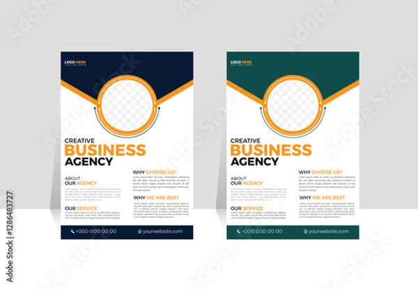 Fototapeta Modern Simple Minimalistic Creative Business Flyer Layout Template Design, modern business flyer template, abstract business flyer and creative design,