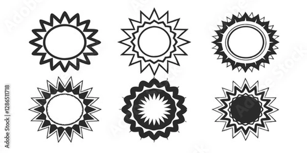 Fototapeta Hand-Drawn Grunge Circle Frames: Charcoal, Pencil & Chalk Border Set

