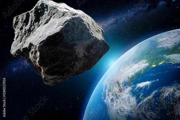 Obraz Asteroid nähert sich der Erde