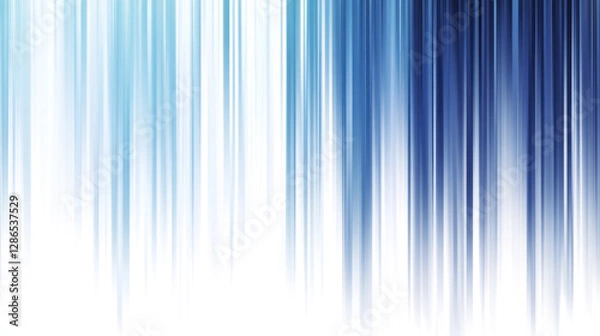 Obraz Abstract blue blurred background with gradient of vertical lines creating serene and calming effect. image features smooth transition from light to dark blue tones, evoking sense of tranquility