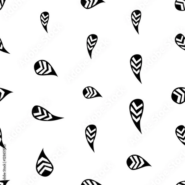 Fototapeta Seamless background with abstract doodle ornate pattern