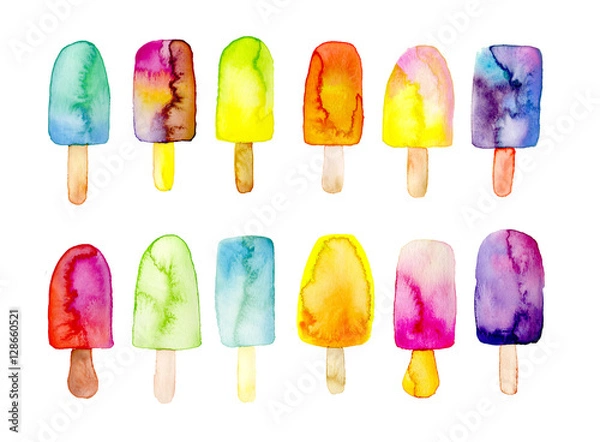 Obraz Watercolor Popsicles