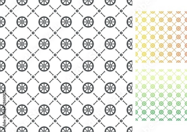 Obraz Gears patterns, vector illustration
