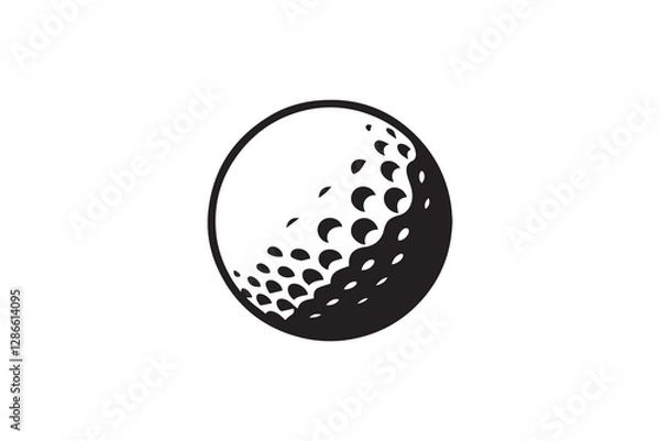 Obraz simple golf icon vector silhouette isolated in white background