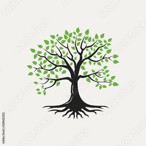 Fototapeta Tree Logo Vector Illustration Design