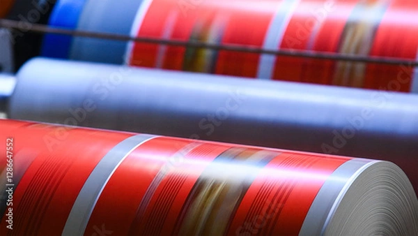 Obraz Flexo press for printing label