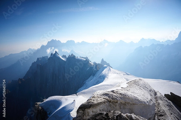 Fototapeta View from Aiguille du Midi