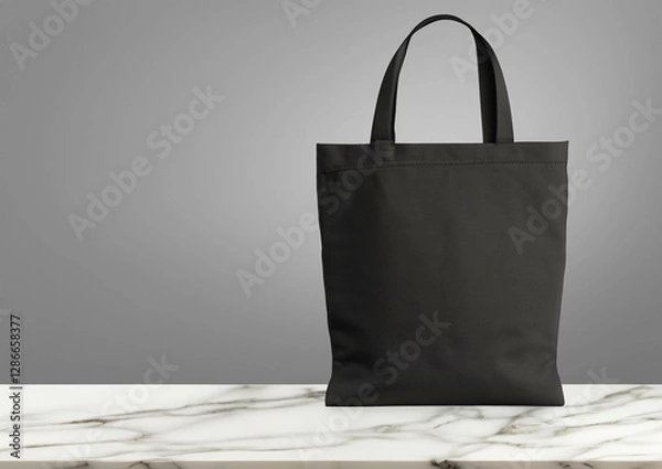 Fototapeta Black tote bag mockup