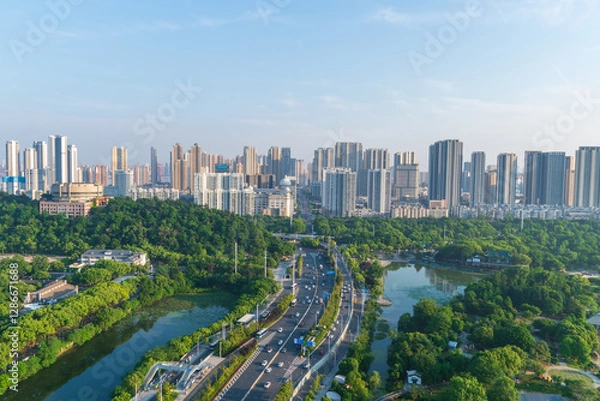 Obraz Singapore's Cityscapes from the Clouds