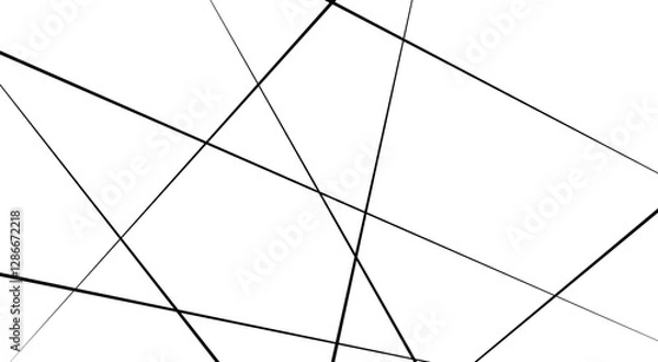 Fototapeta Horizontal template with chaotic lines. Simple vector illustration. stock illustration.