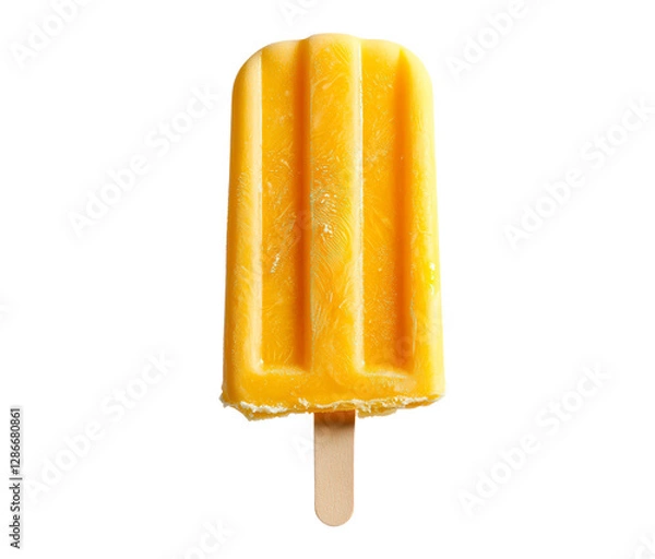 Obraz Yellow popsicle isolated on transparent background