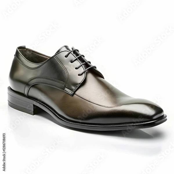 Obraz A stylish black shoe stock illustration on a white background