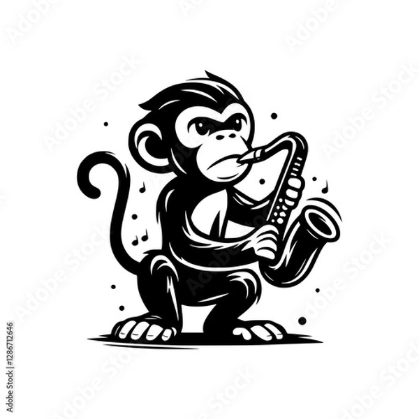 Obraz Monkey Playing Music