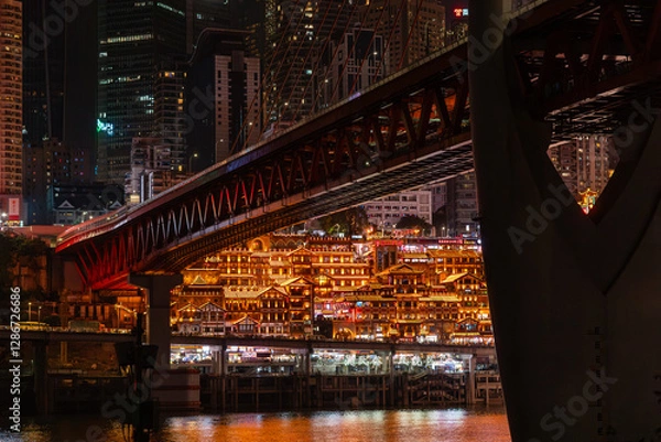 Obraz Chongqing city at night