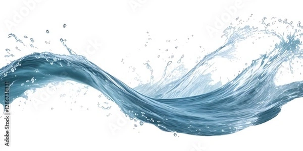 Fototapeta water splash isolated on white background