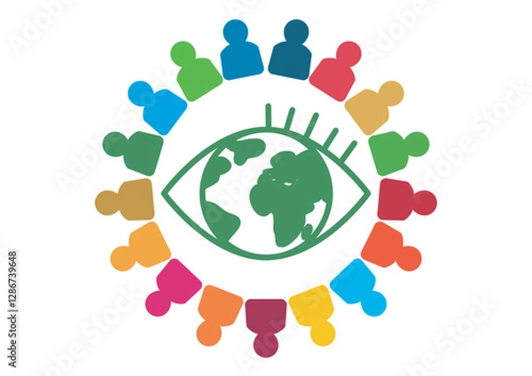 Obraz People Sustainable Development Goals 13 icon Climate Action