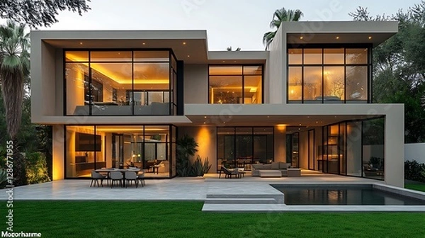 Obraz Luxury residence with concept high resolution hd photo