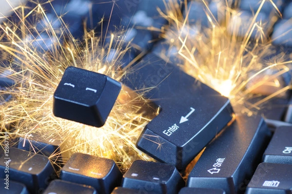Obraz Exploding keyboard